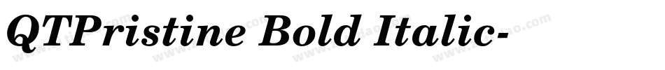 QTPristine Bold Italic字体转换